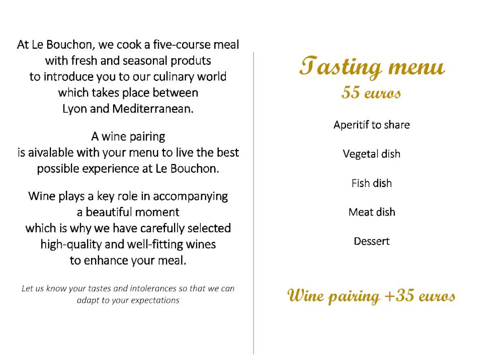 Le bouchon - Menu Image 1